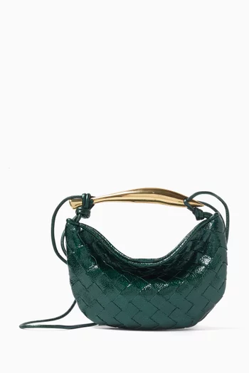 Baby Sardine Crossbody Bag in Intrecciato Leather