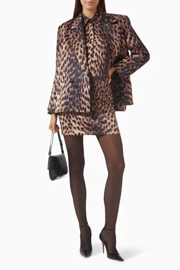 Silvie Leopard-print Shirt in Satin