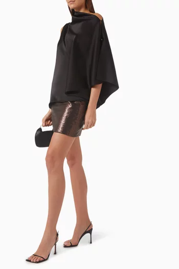 Salma Asymmetrical Top in Satin