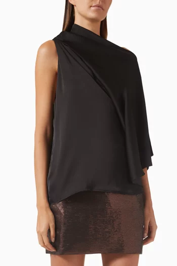 Salma Asymmetrical Top in Satin