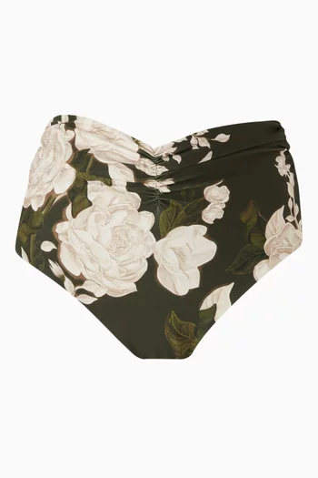 قطعة بيكيني سفلية فايفن جاردينيا بخصر مرتفع مزيج بوليستر معاد تدويره