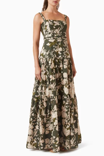 فستان ليما جاردينيا طويل كتان