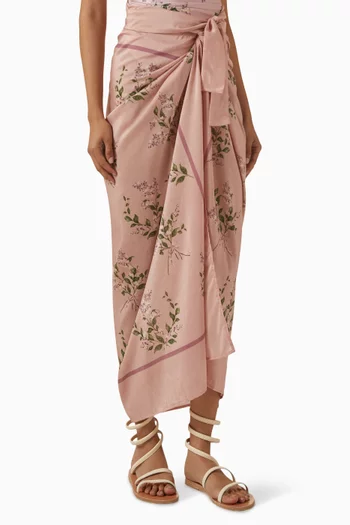 Lavanda Wisteria Pareo in Cotton & Silk