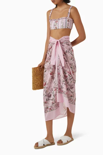 Lavanda Honeysuckle Pareo in Cotton & Silk