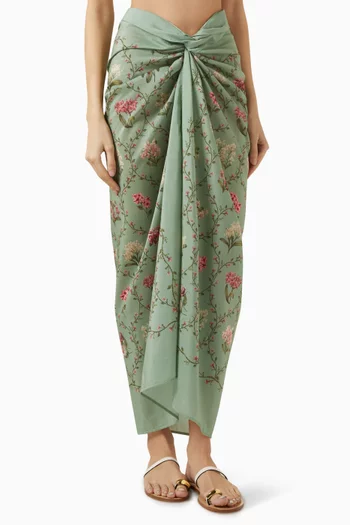 Lavanda Orquidea Pareo in Cotton-silk Blend