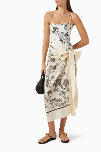 Lavanda Tie-up Pareo in Cotton-silk