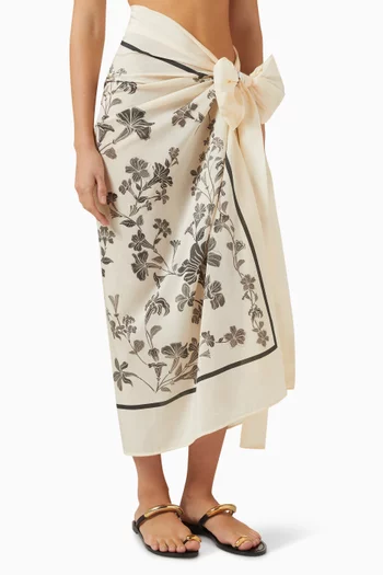 Lavanda Tie-up Pareo in Cotton-silk