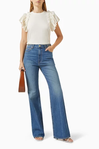 Leia Frill Top in Cotton