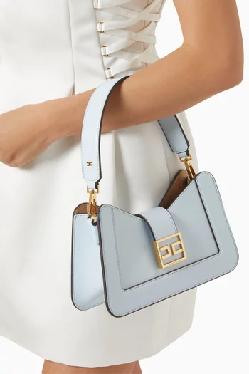 Medium Logo Shoulder Bag in Faux Leather