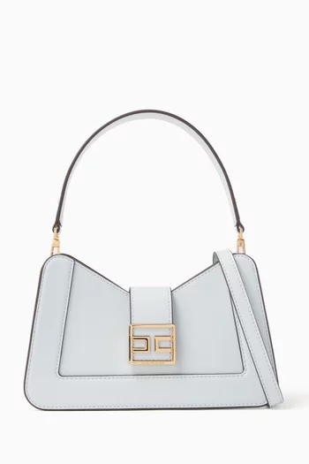 Medium Logo Shoulder Bag in Faux Leather