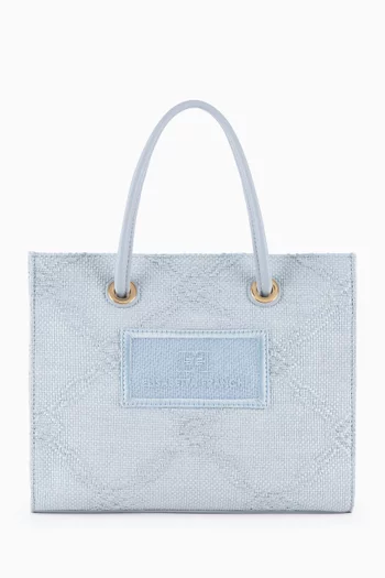 Small Tote Bag in Jacquard Raffia
