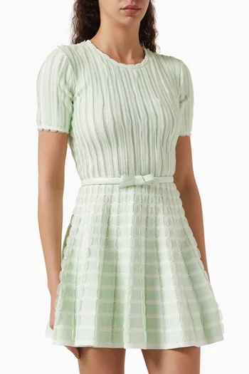 Micro Ruffle Mini Skirt in Viscose-knit