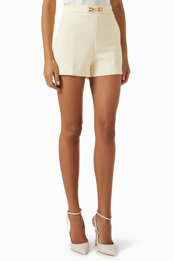 Logo Plaque Shorts in Crepe
