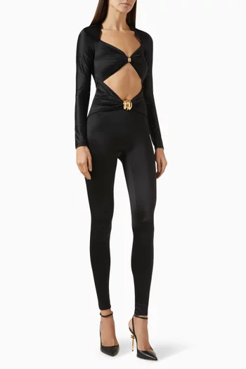 Maxi Bow Jumpsuit in Lycra