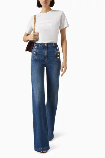 Bell-bottom Jeans in Denim