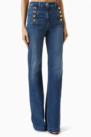 Bell-bottom Jeans in Denim
