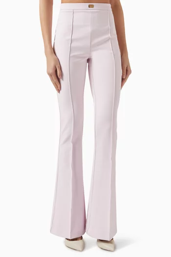 Logo-plaqué Flared Pants in Crepe