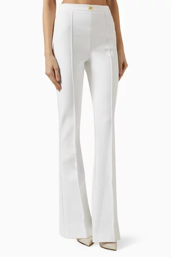 Logo plaque Bell-bottom Pants in Crepe