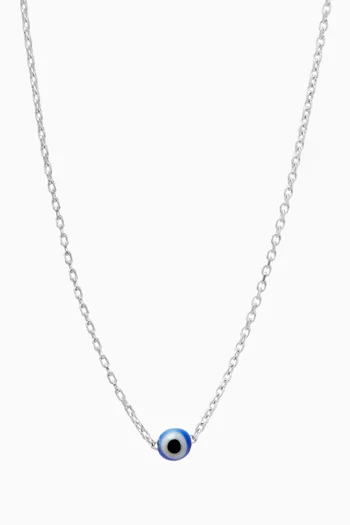Evil Eye Pendant Necklace in Sterling Silver