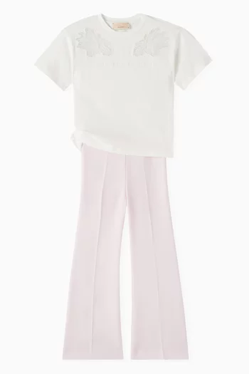 تي شيرت مطرز قطن