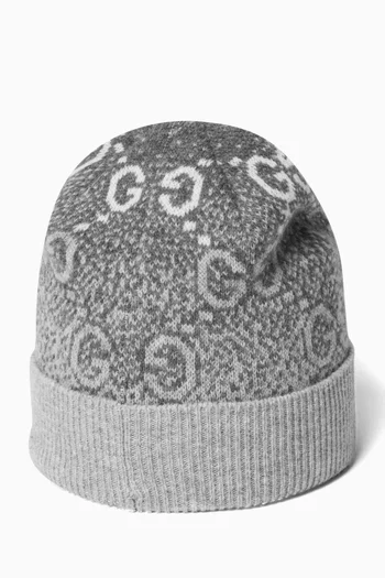 GG Jacquard Hat in Wool