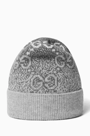 GG Jacquard Hat in Wool