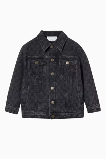 GG Jacquard Jacket in Denim