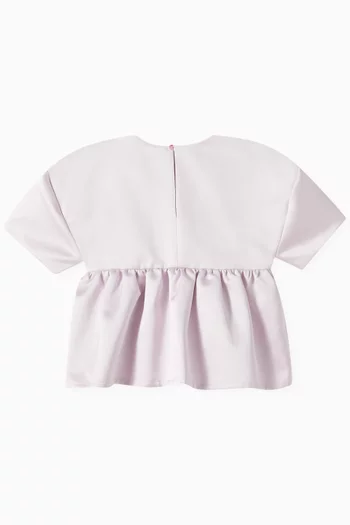 بلوزة مزينة بزهور