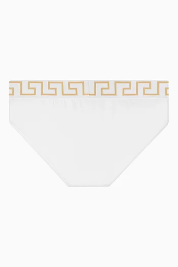 Greca Border Briefs in Organic Cotton