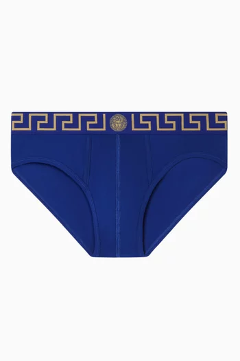 Greca Border Briefs in Organic Cotton