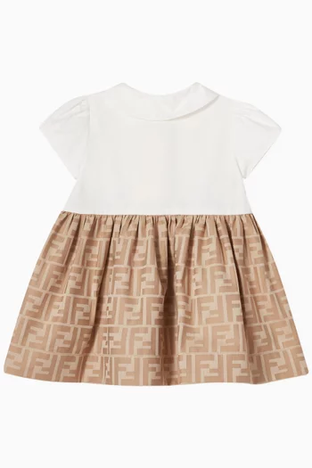 Logo Motif Dress in Cotton