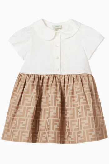 Logo Motif Dress in Cotton