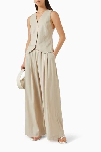 Pinstripe Vest in Wool