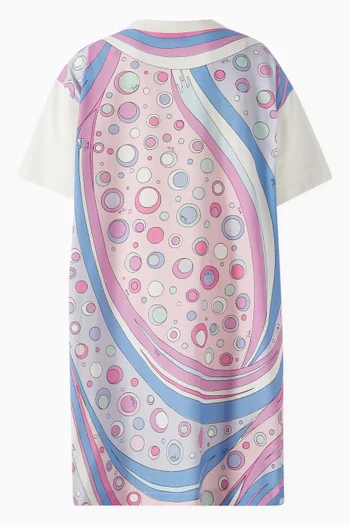 Logo Ruffle T-shirt Dress in Jersey