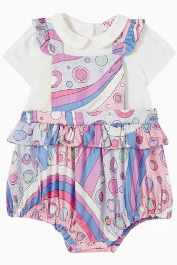 Dungaree-style Romper in Cotton