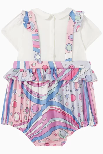 Dungaree-style Romper in Cotton