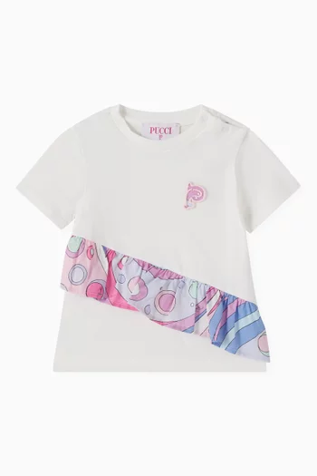Ruffle T-shirt in Cotton