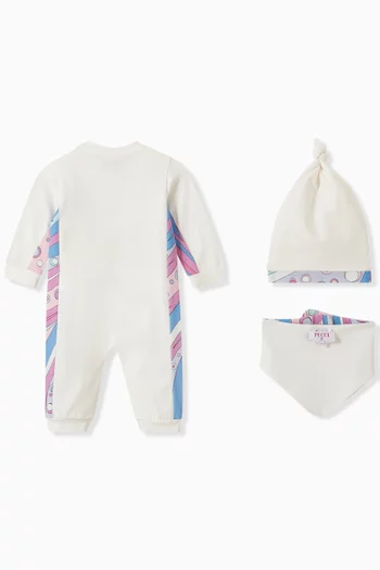 Printed  3-piece Gift Set in Stretch Cotton