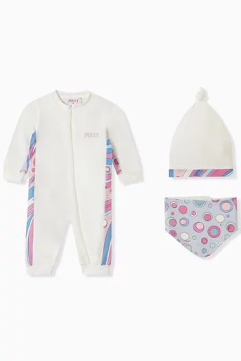 Printed  3-piece Gift Set in Stretch Cotton