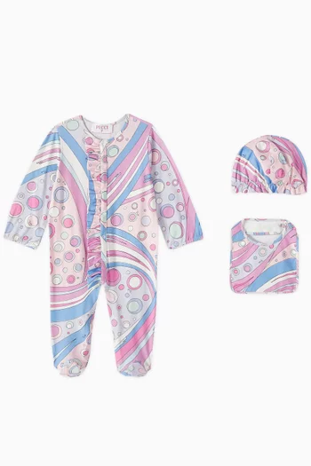 Printed 3-piece Gift Set in Stretch Cotton