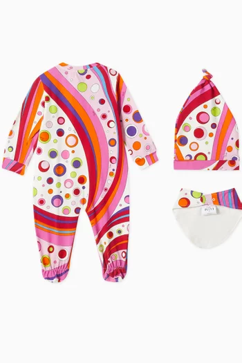Printed 3-piece Gift Set in Stretch Cotton