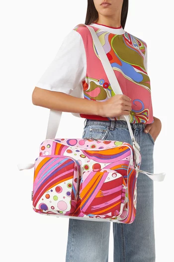 Abstract-print Changing Bag