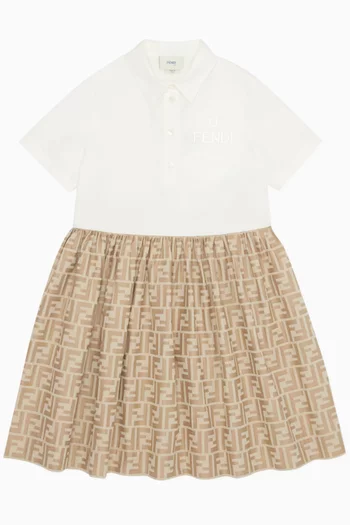 Logo Polo Dress in Poplin