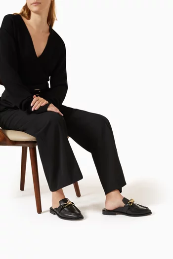 حذاء سهل الارتداء استير بتصميم مفتوح من الخلف جلد