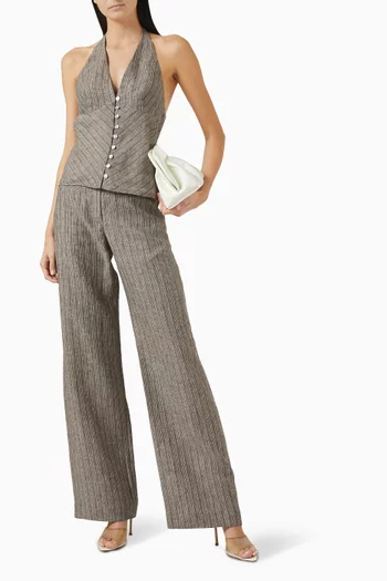 Zuri Straight-leg Pants in Linen