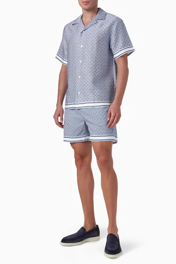 Ramon Printed Valbonne Shirt in Tencel
