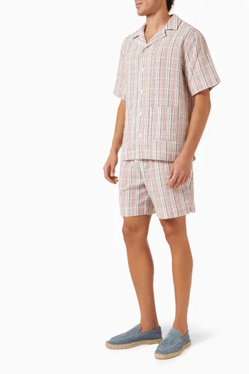 Amos Striped Shorts in Cotton