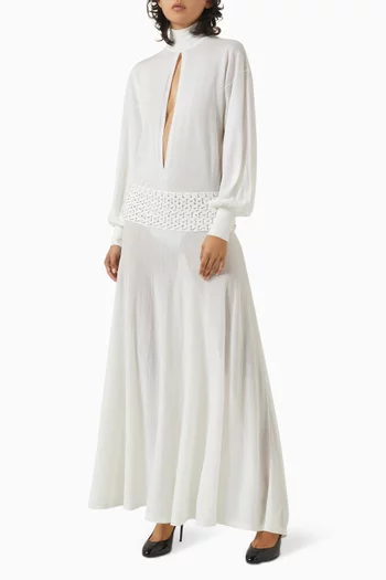 Fluid Maxi Skirt in Knit