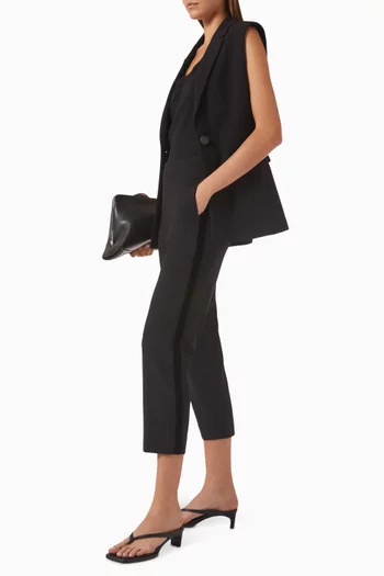 Velvet-trim Pants
