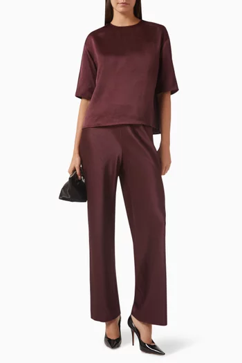 Fluid T-shirt in Satin